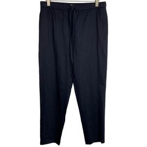 Theory Dark Blue Treeca Linen Blend Joggers Pants Medium